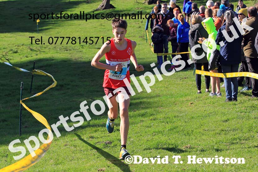 Boys under-15s, 2022 NECAA Cross Country Relays, Thornley Hall Farm, Peterlee, County Durham, October 15th. Photo: David T. Hewitson/Sports for All Pics